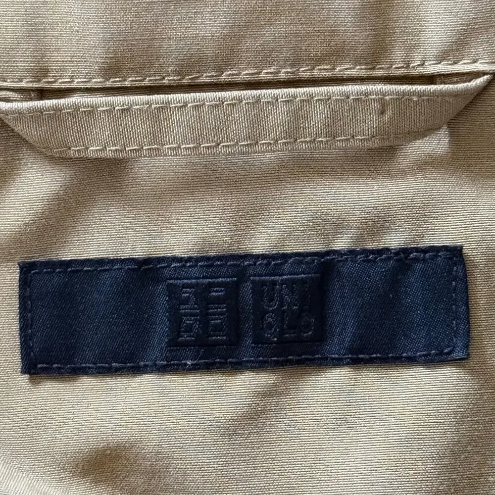 UNIQLO Hooded Utility Jacket Mens‎ XL Green Lightweight Windbreaker Outdoor